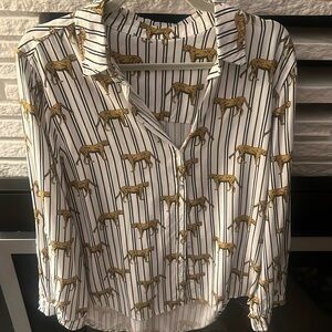 Long sleeve cheetah button up